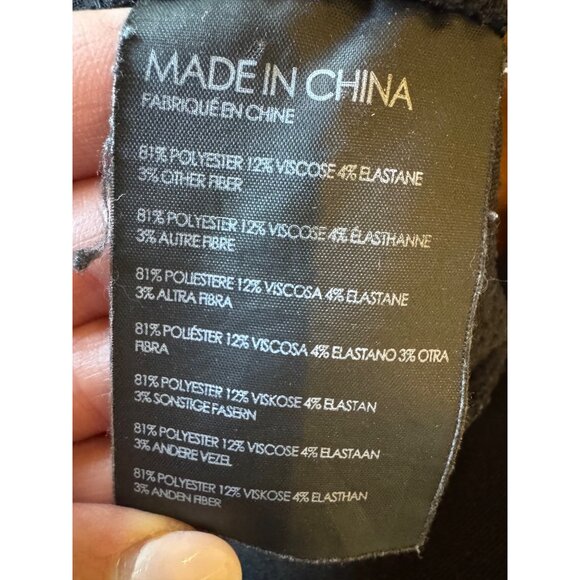 Club Monaco Pants Women XL Black Space Dye Tie Waist Sweat Pants‎ Athleisure - Picture 8 of 10